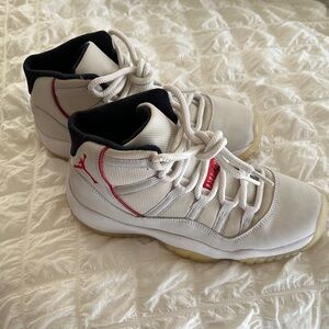 Jordan High-Top Sneakers in White and Red